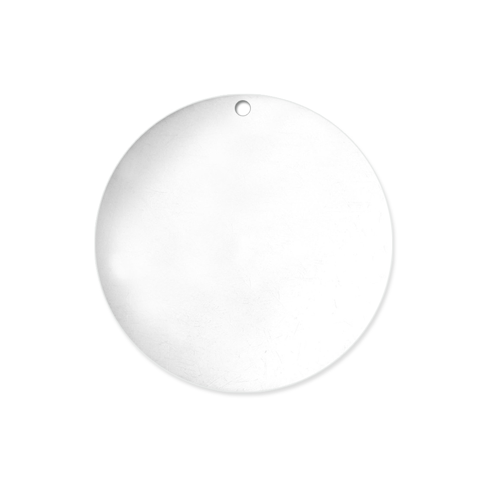 Metal Stamping Blanks Sterling Silver Round, Disc, Circle, 19mm (.75") with hole, 18g